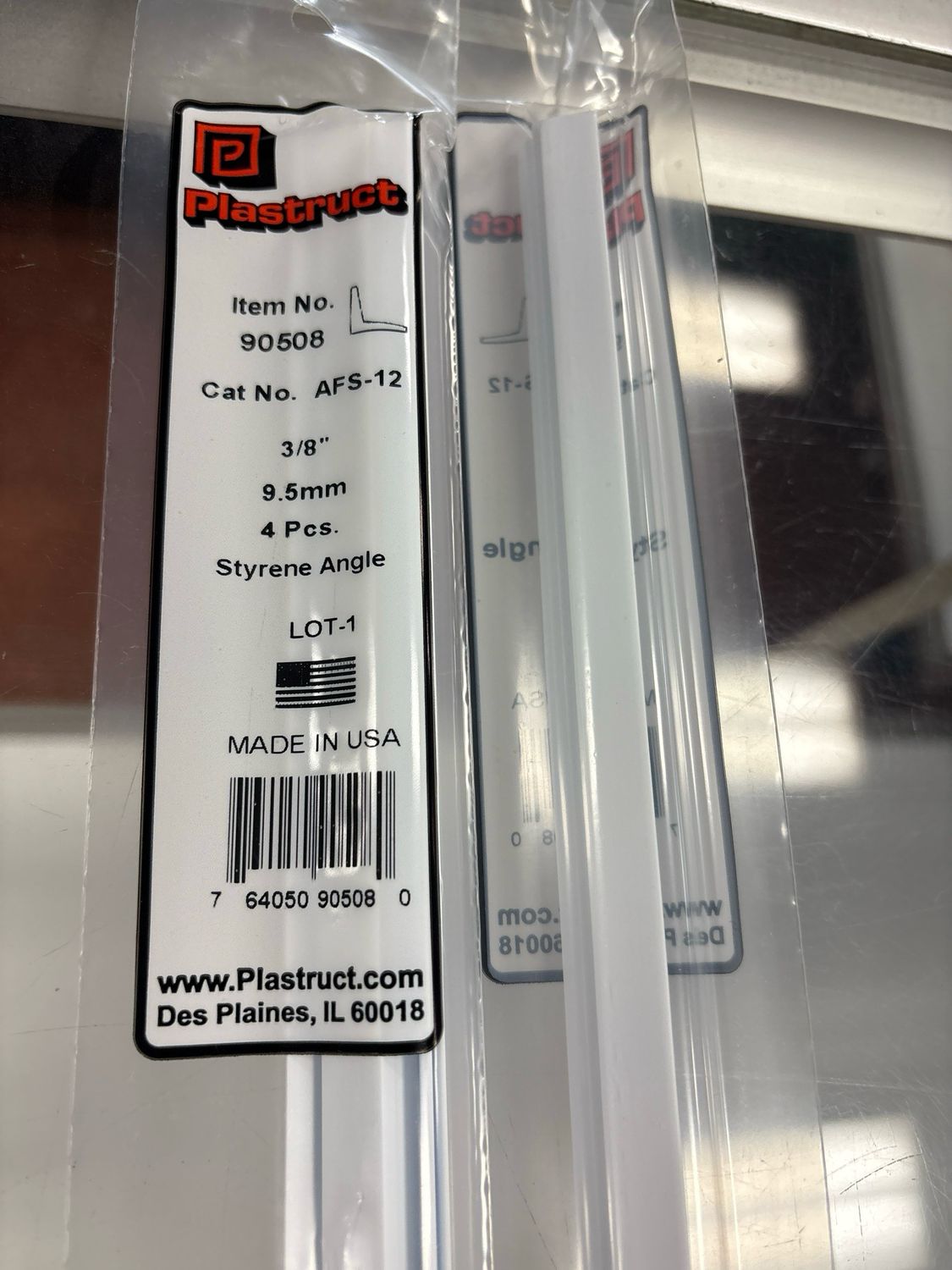 Plastruct 3/8” Styrene Angle AFS-12