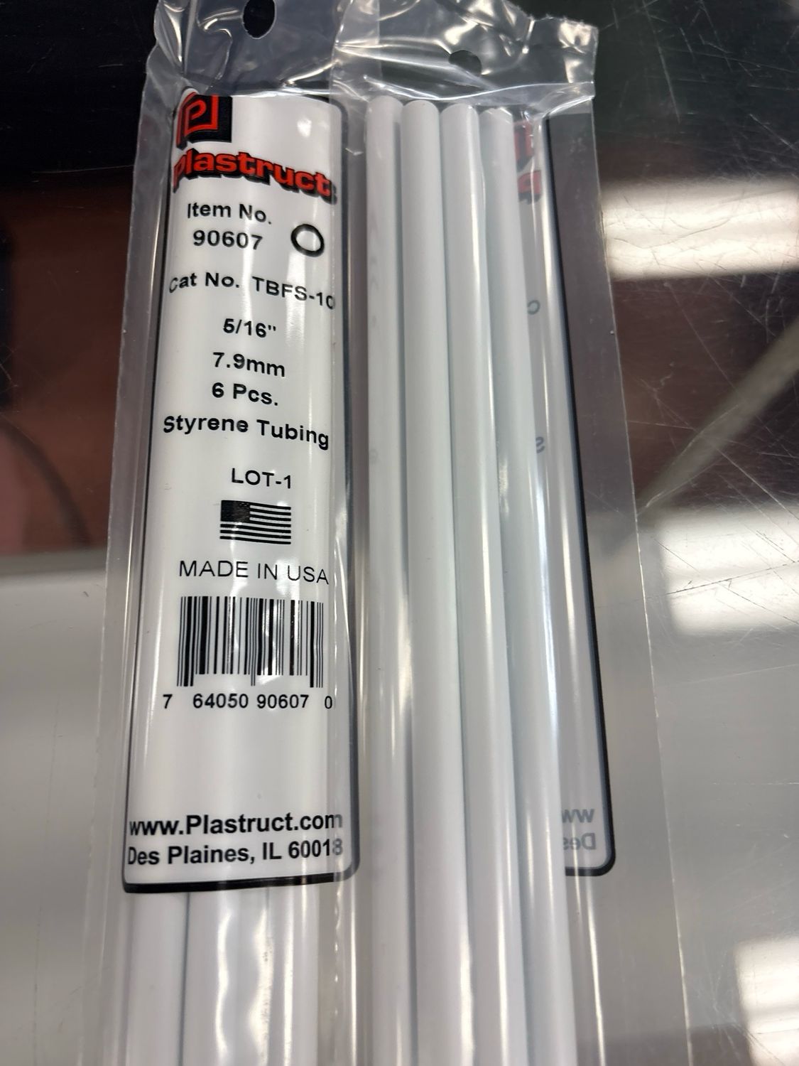 Plastruct 5/16” Styrene Tubing TBFS-10
