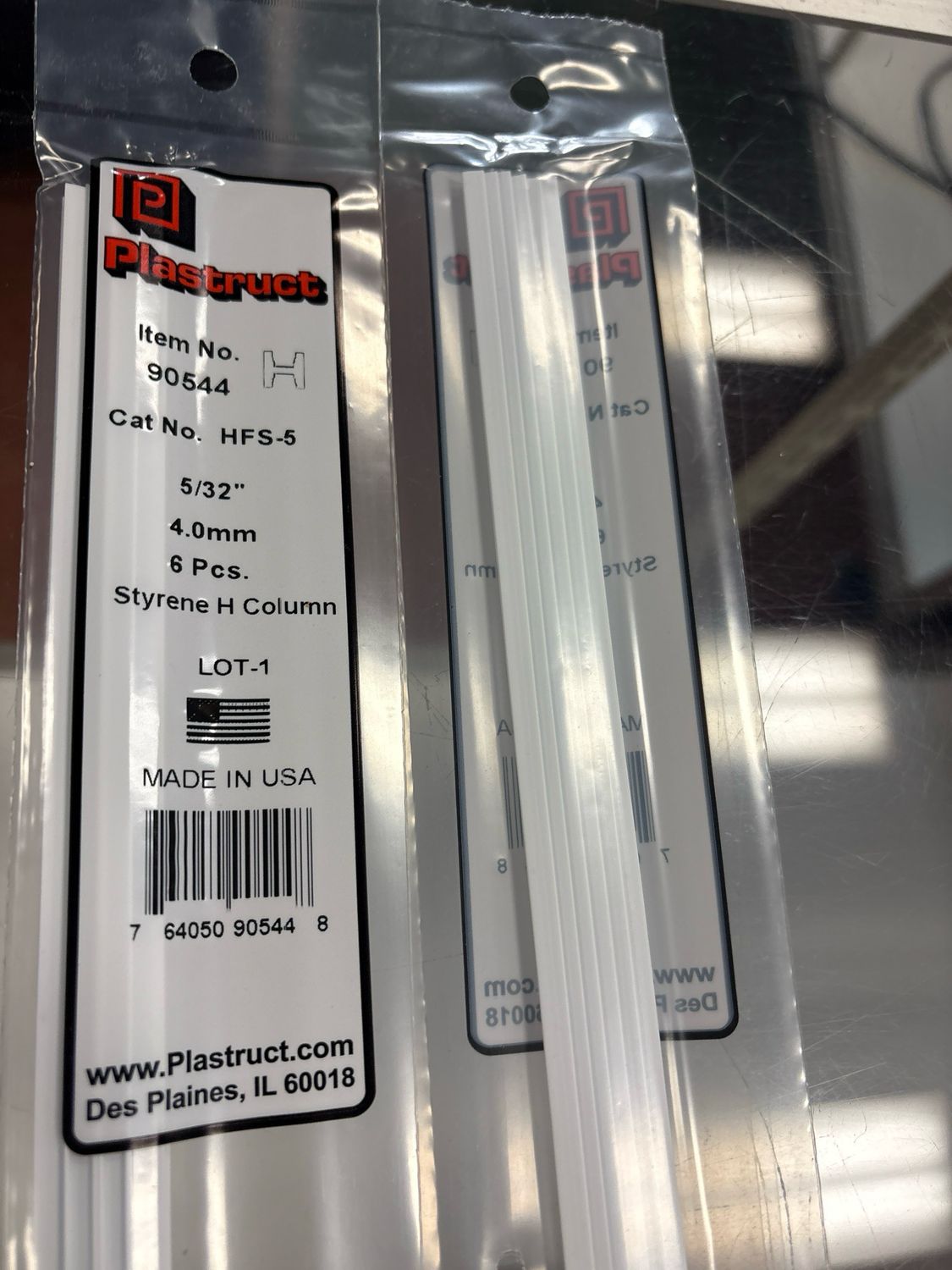Plastruct 5/32” Styrene H Column HFS-5