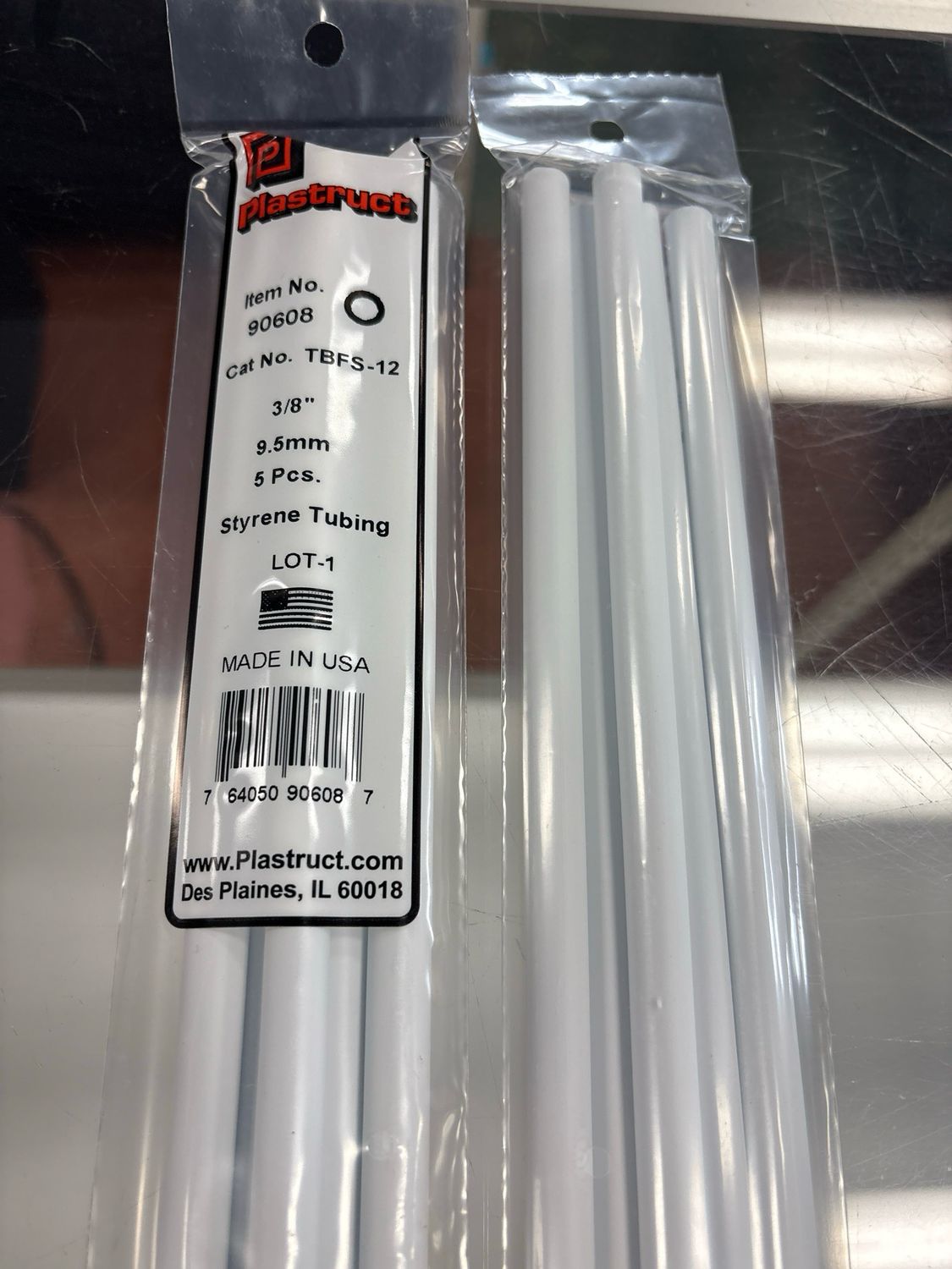 Plastruct 3/8” Styrene Tubing TBFS-12 Plastruct 3/8” Styrene Tubing TBFS-12
