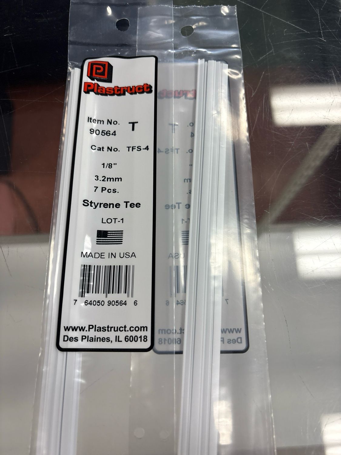 Plastruct 1/8” Styrene T TFS-4