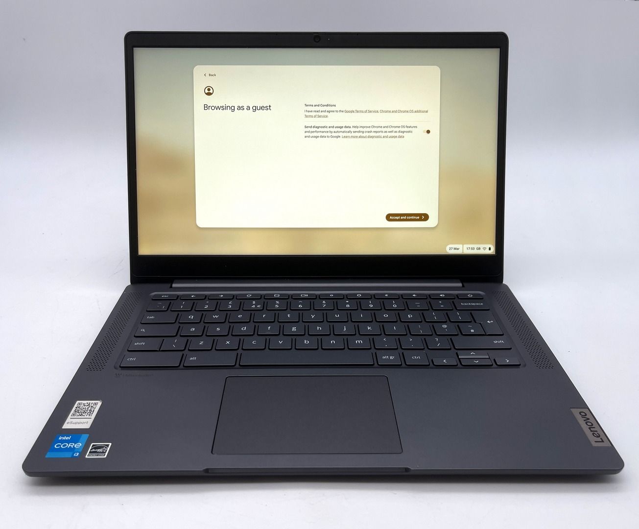 Lenovo IdeaPad 5 Chromebook 14 Inch Full HD Laptop i3-1115G4 CPU 8GB RAM 256GB SSD ChromeOS