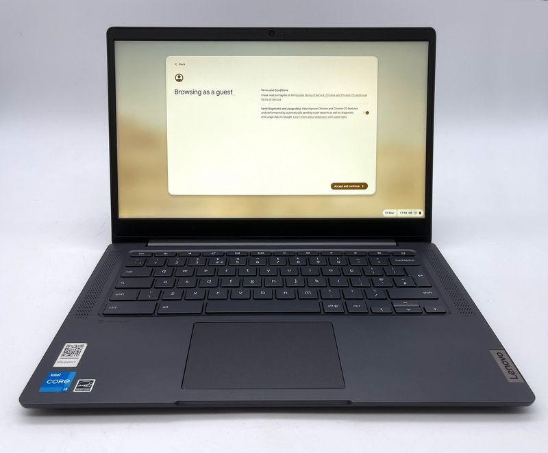 Lenovo IdeaPad 5 Chromebook 14 Inch Full HD Laptop i3-1115G4 CPU 8GB RAM 256GB SSD ChromeOS
