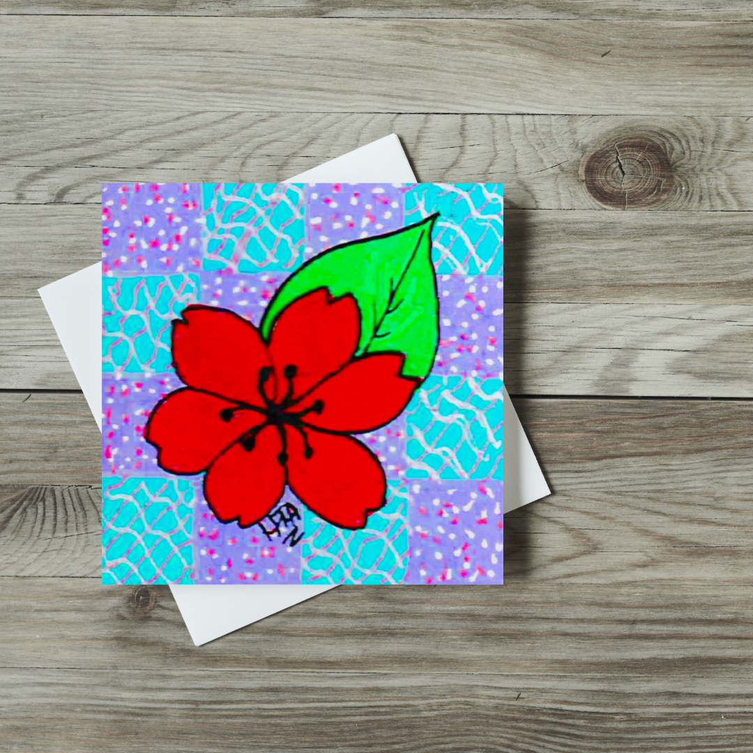 Reddish Flower | Art Print | Matte Finish | Art Piece | Mini Art | Artsy Print | Greeting Card Paper | Print