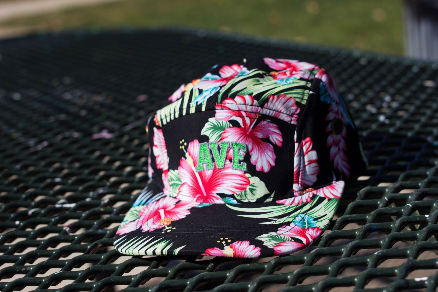 Black Floral AVE Camper hat