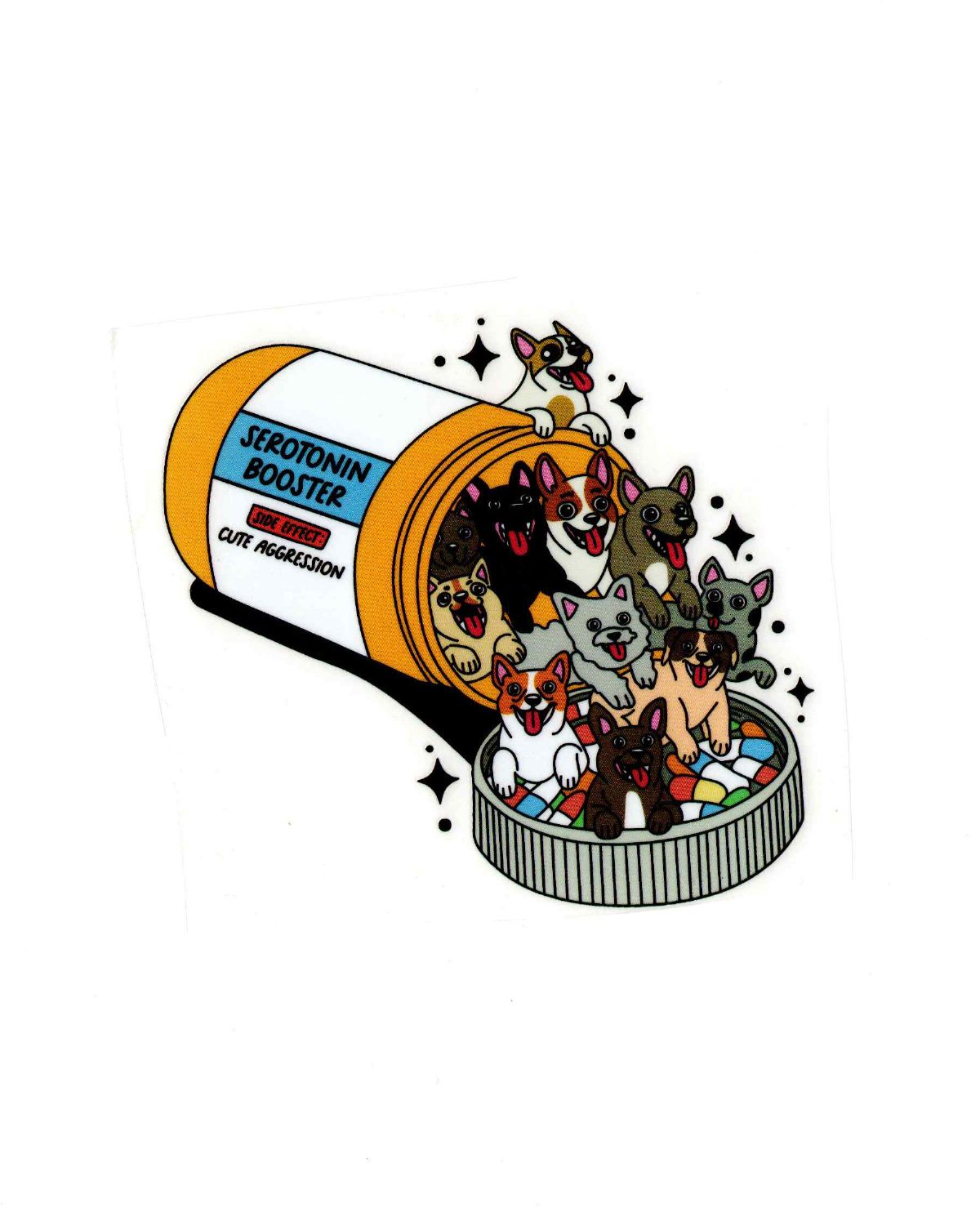 Serotonin Booster Cat and Dog (Left Chest Design) T-Shirt