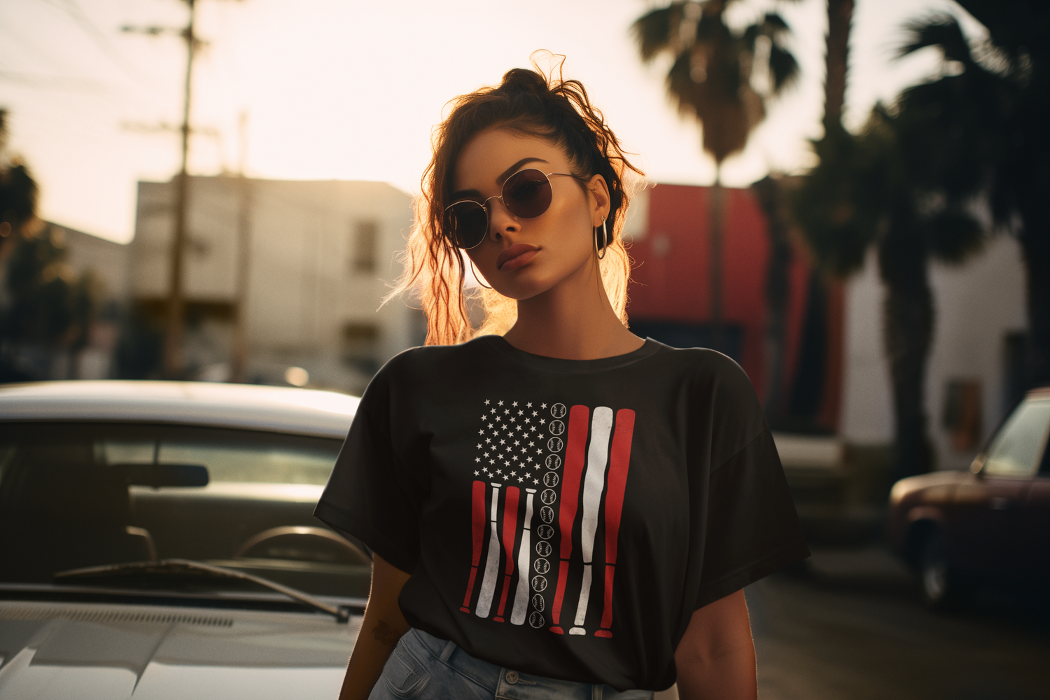 Patriot Flag Baseball T-Shirt