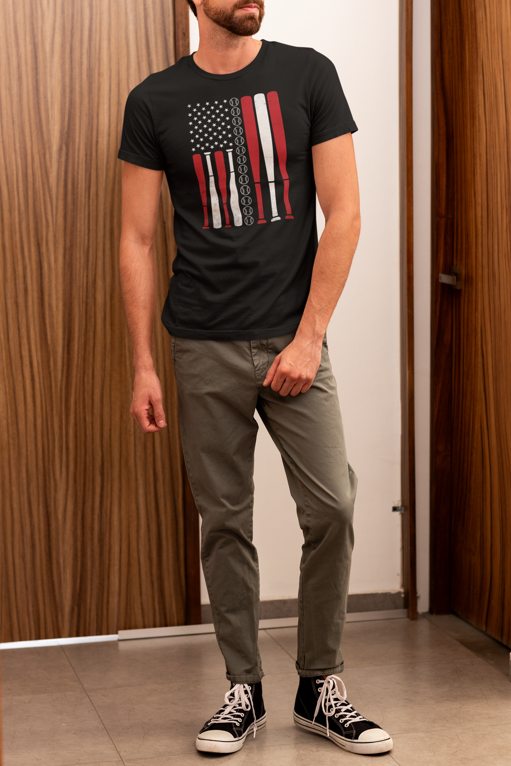 Patriot Flag Baseball T-Shirt