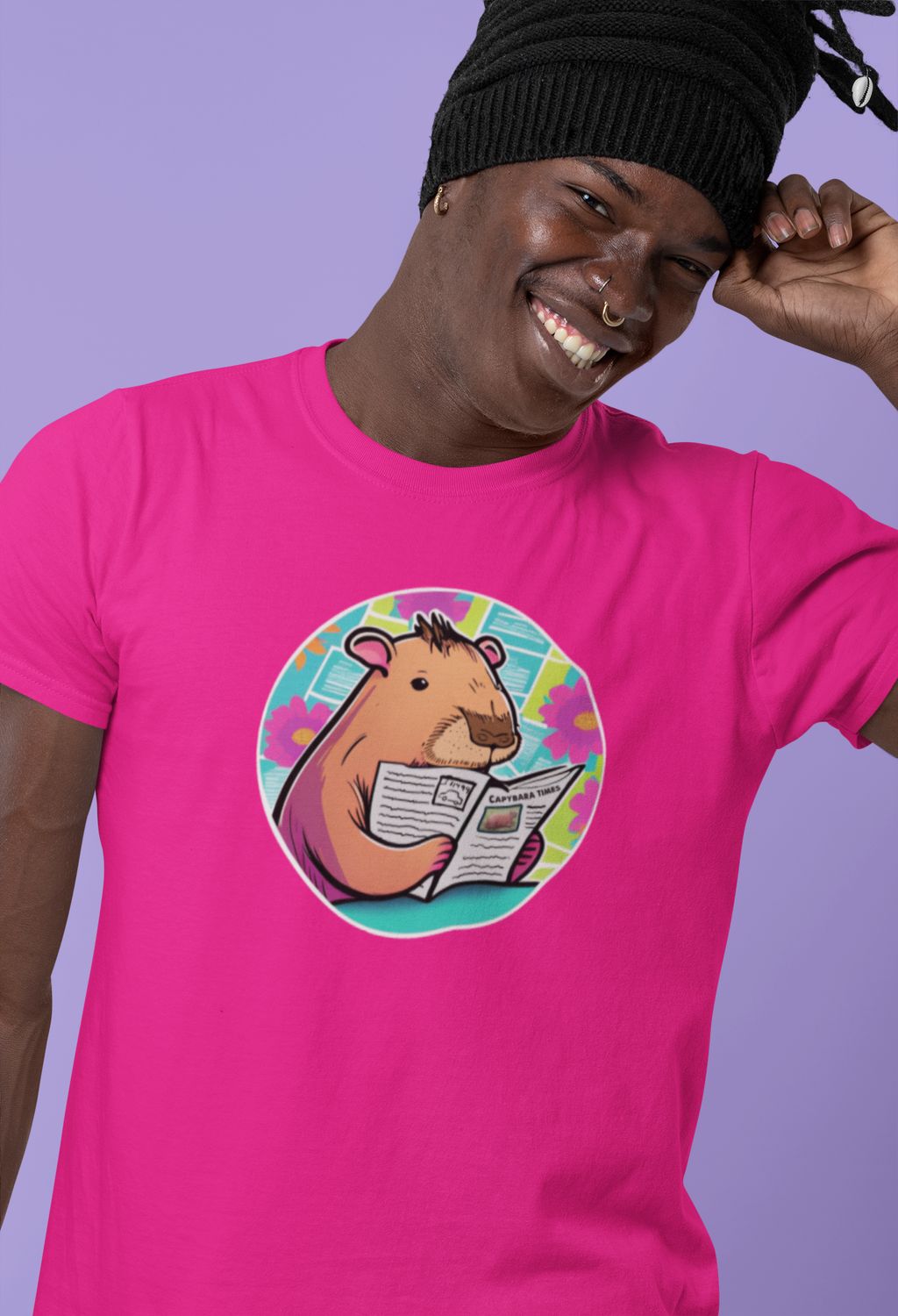 Capybara Reading the Newspaper T-Shirt
