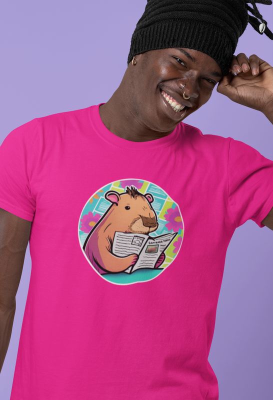 Capybara Reading the Newspaper T-Shirt