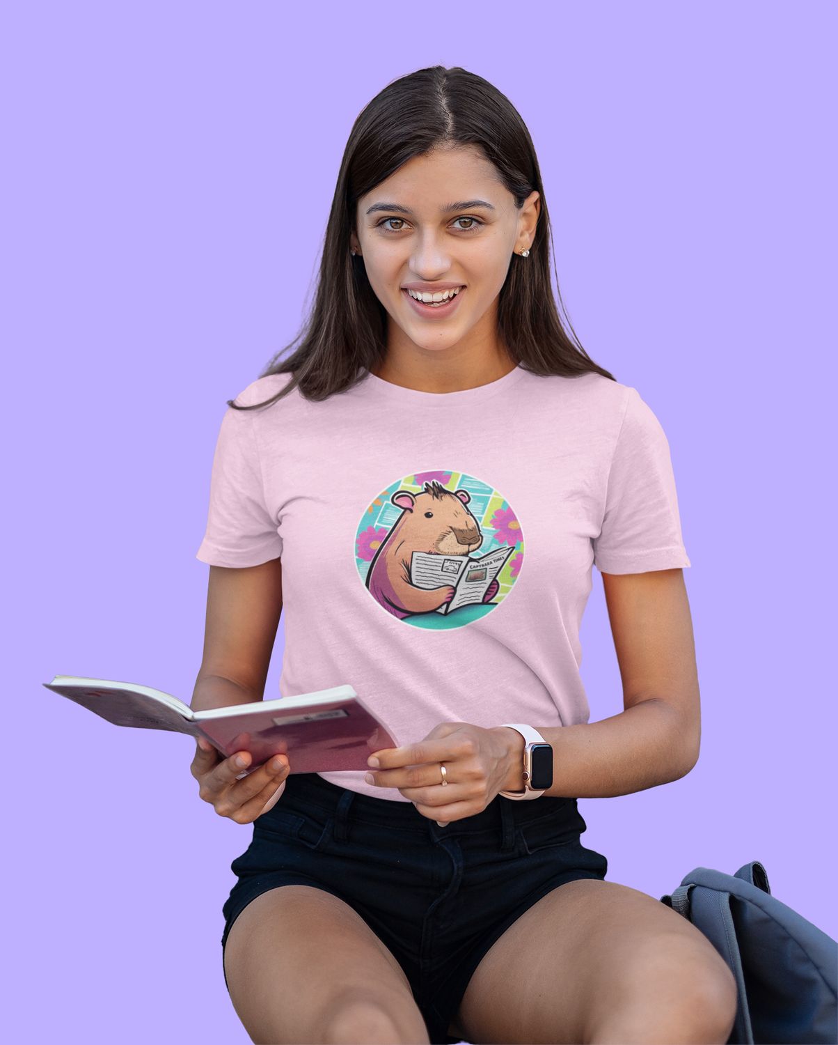 Capybara Reading the Newspaper T-Shirt