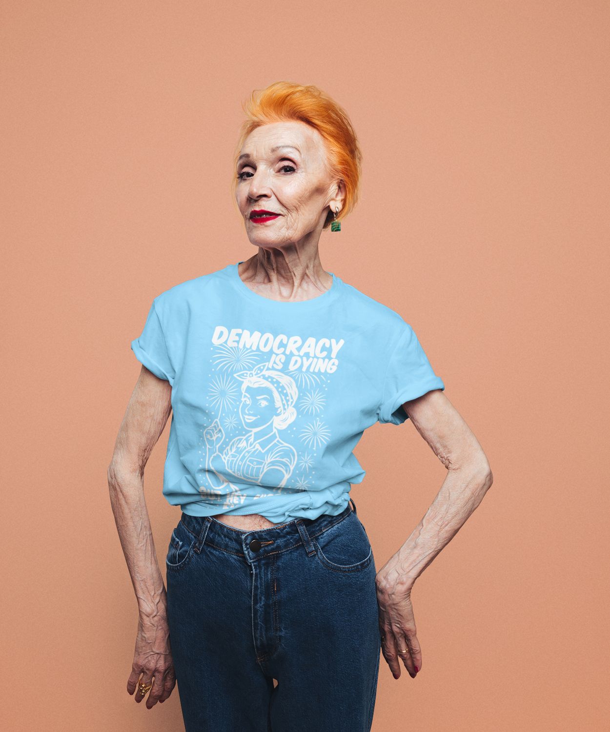 Democracy is Dying, But Hey Nice Fireworks T-Shirt