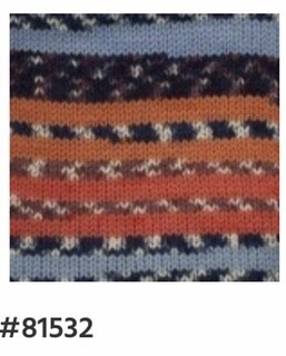 Loyal Baby Prints 8Ply, Colour: Blue Orange 81532