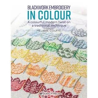 Black work Embroidery in Colour