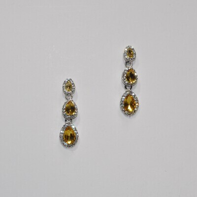 YJ1944E24S1 YEL/CLR S THREE LNKD TEARD EAR