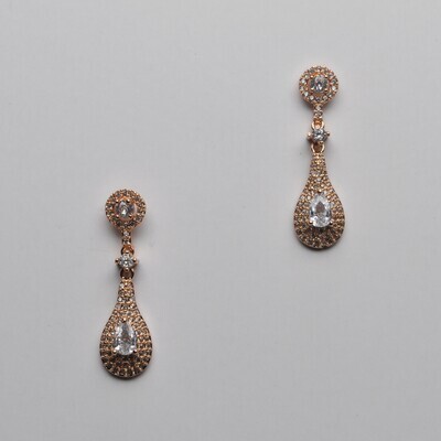 CR10904E1RG CZ/RG SMALL TRDRP DANGL EAR