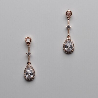 CR10971E1RG CZ/RG TRDRP DANGL EAR