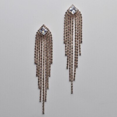 YJ1970E1RG CZ/RG DMND CRY TOP TASSL EAR