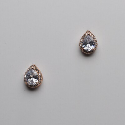 CR10803E1RG CZ/RG FRMD TRDRP STUD EAR