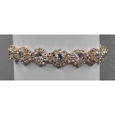 CR30300B1G CLR/G FRAMED CIRCLES BRAC