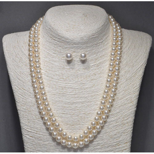 EN10769S40G PRL/G IVORY 2 ROW NECK SET