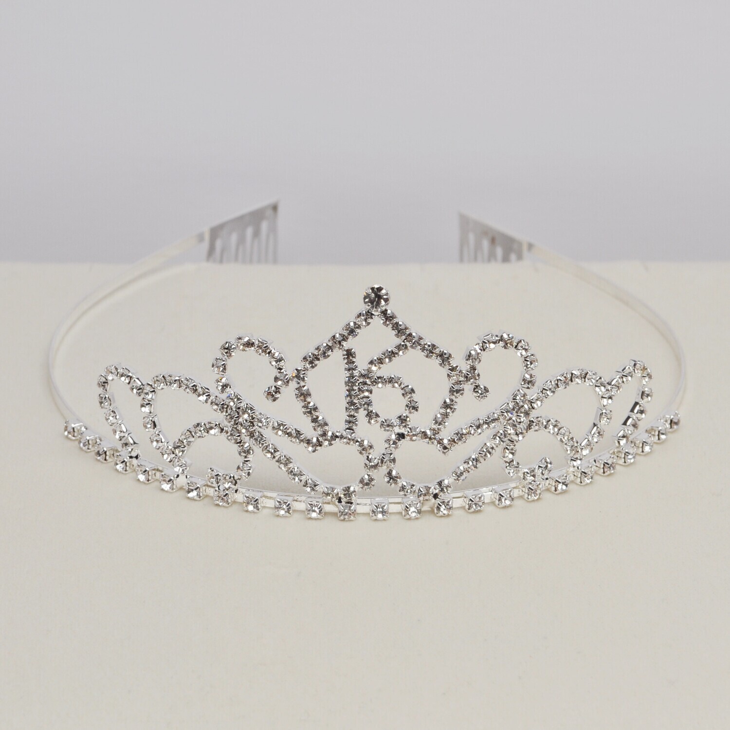 CJ2010T1S CLR/S 16 RHINESTONE CROWN