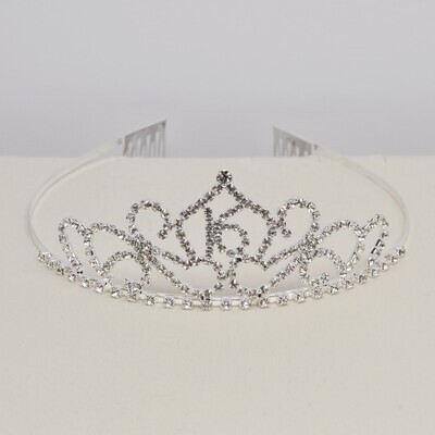 CJ2010T1S CLR/S 16 RHINESTONE CROWN