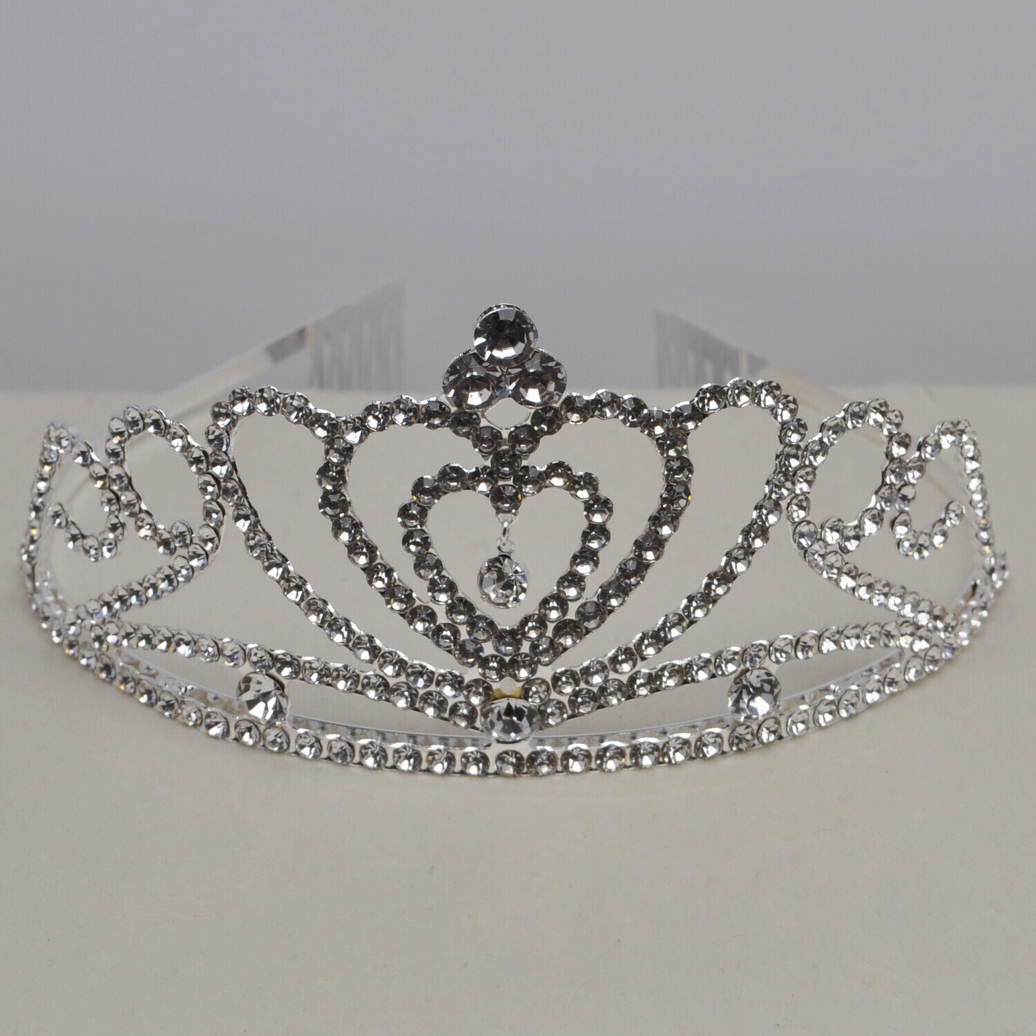 J60772T1S CLR/S 2.4&quot; HEART TIARA