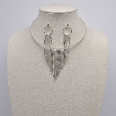 CR22204S1S CLR/S TASSL CHOKR NECK SET