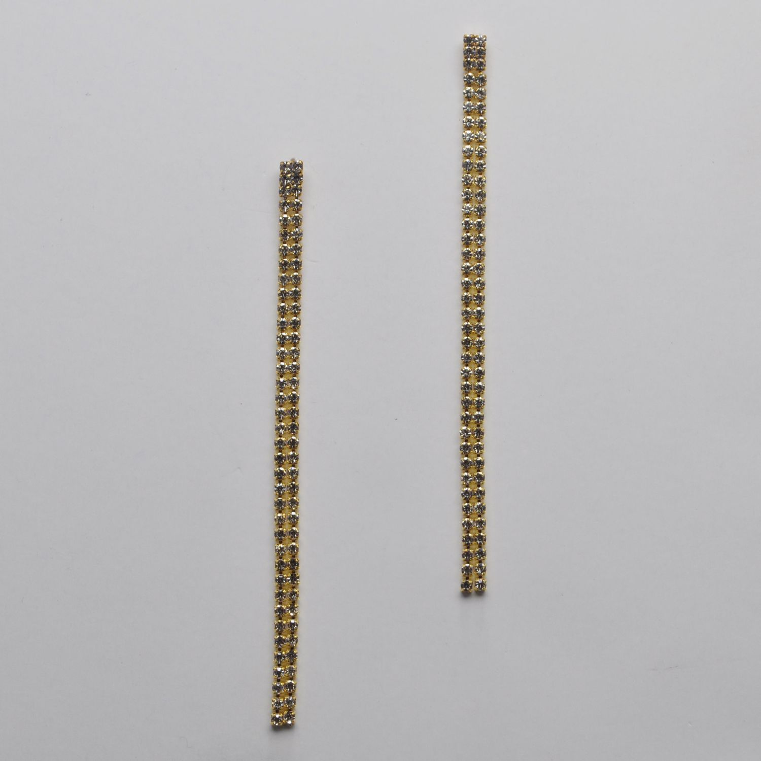 EN5568E1G CLR/G 2 LINE LONG TASSL EAR