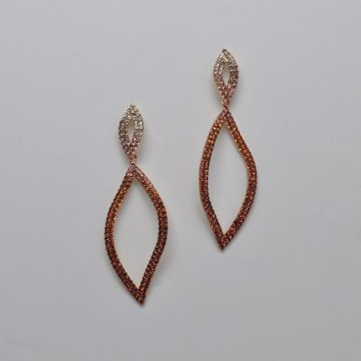 CC0011E61G LTPCH/G SML STNS LEAF-SHP OMBRE EAR
