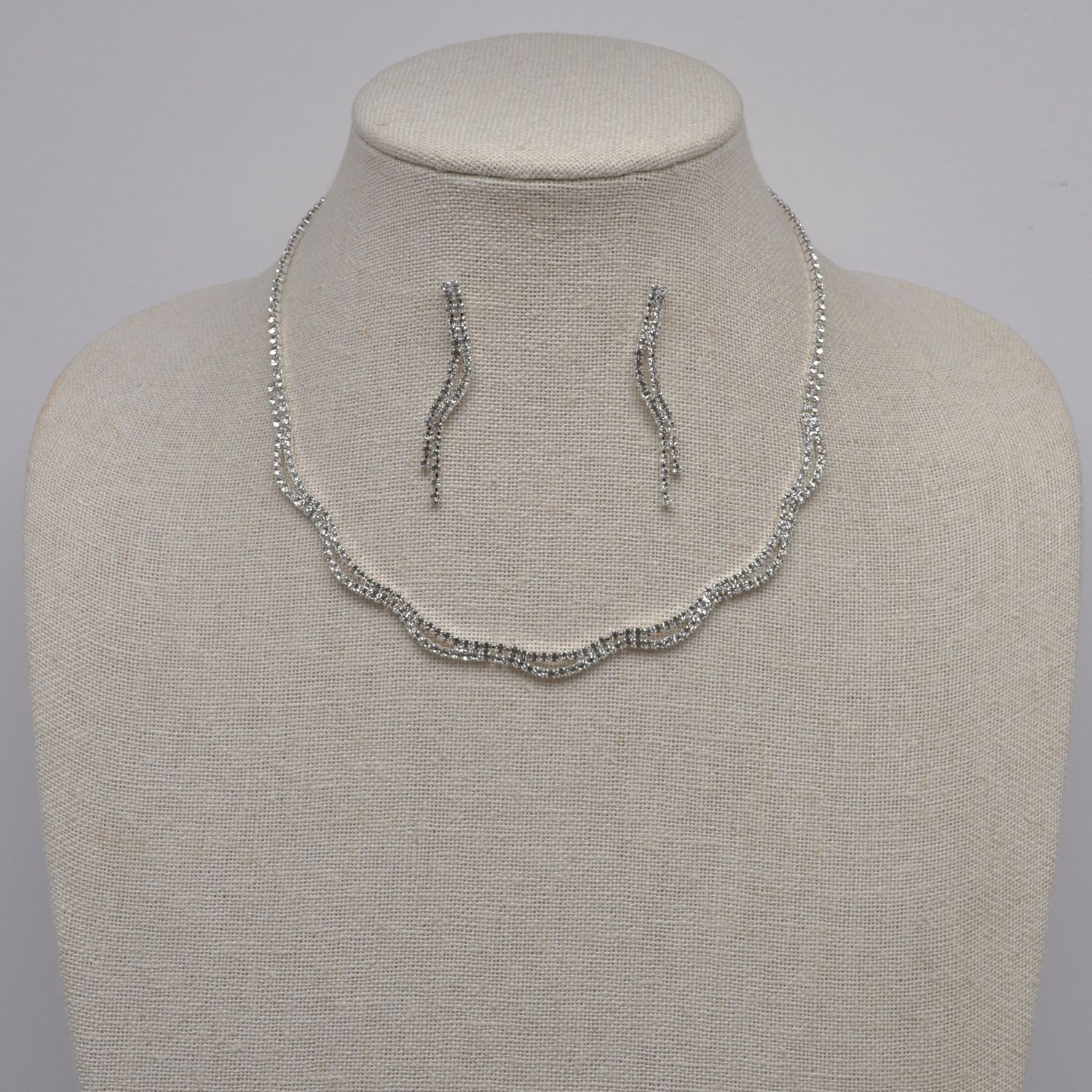 EN20140S1S CLR/S SML STN 2 LINE SCALLOP SET