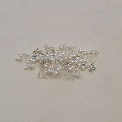 HJ262H40S PRL/S FLWR CLSTRS HAIR COMB