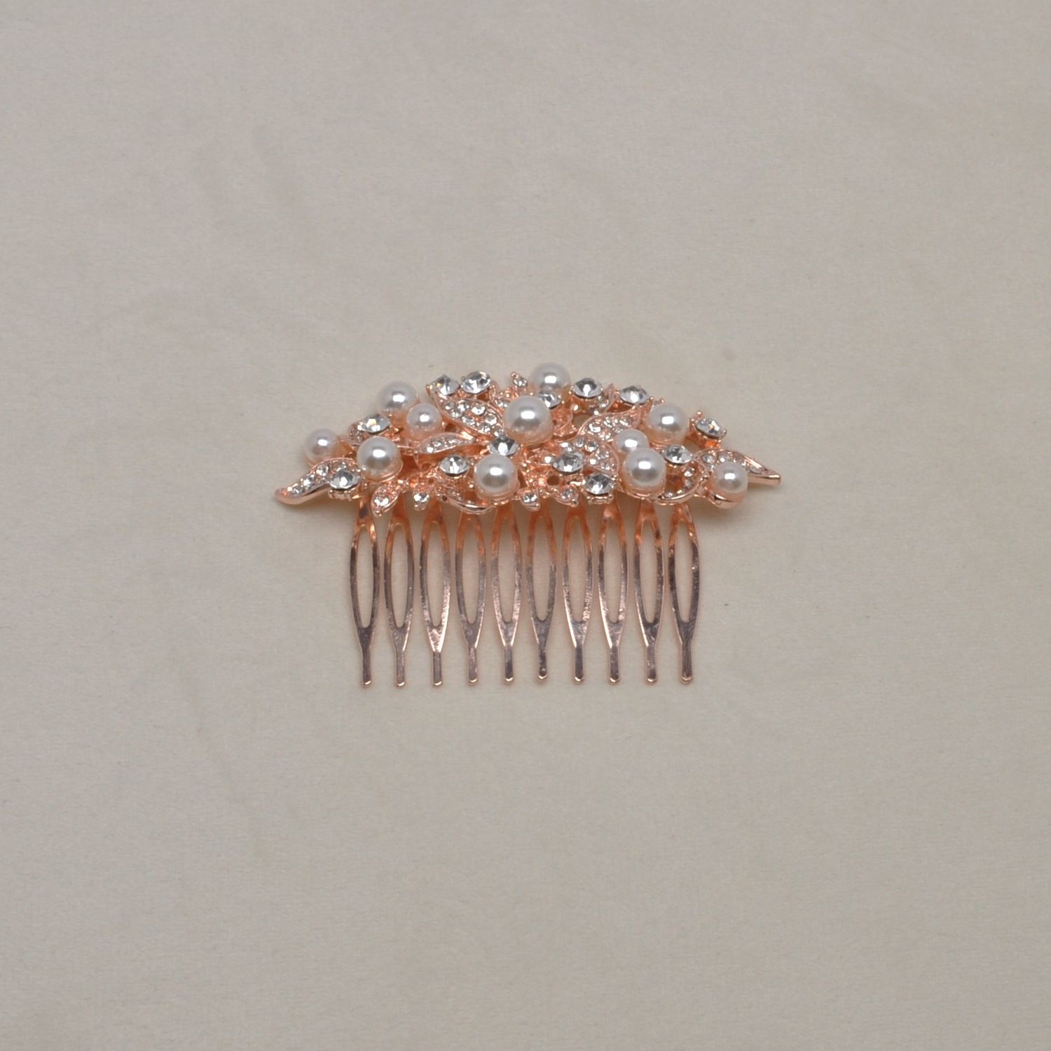 EN3873H39RG1 PRL/RG LEAVS SHP HAIR COMB