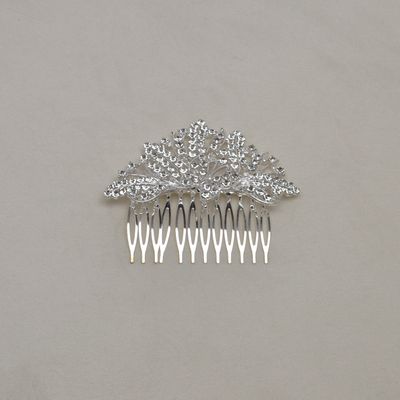 HJ6586H1S CLR/S CRY BUTTRFLY COMB