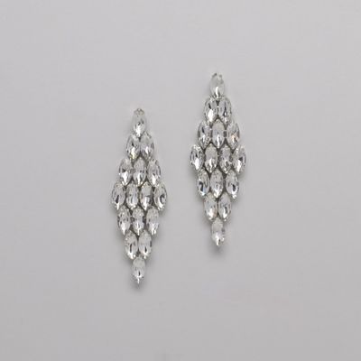 CN02109E1S  SIL/S  LARGE 3.5&quot; MARQ DIAMOND SHAPE  DNGL ER