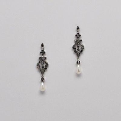 HJ4062E39S6 CZ/PRL/S HEM CHANDELIER EAR