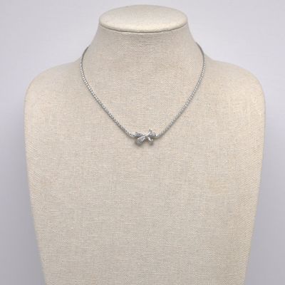 CN01205N1S CZ/S BOW NECKLACE