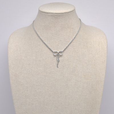 CN01206N1S CZ/S BOW NECKLACE
