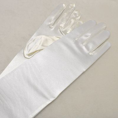 B0108G40 8&quot; IVORY SATIN GLOVES