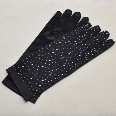 B0102G35CR 2&quot; BLACK CRYSTAL GLOVES