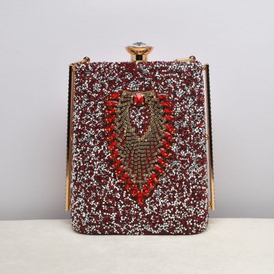 HF0134CRED RED DRZY CRY W/MRQS STNS PUR