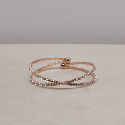 J83361B1RG CLR/RG X SHAPED CUFF BRC