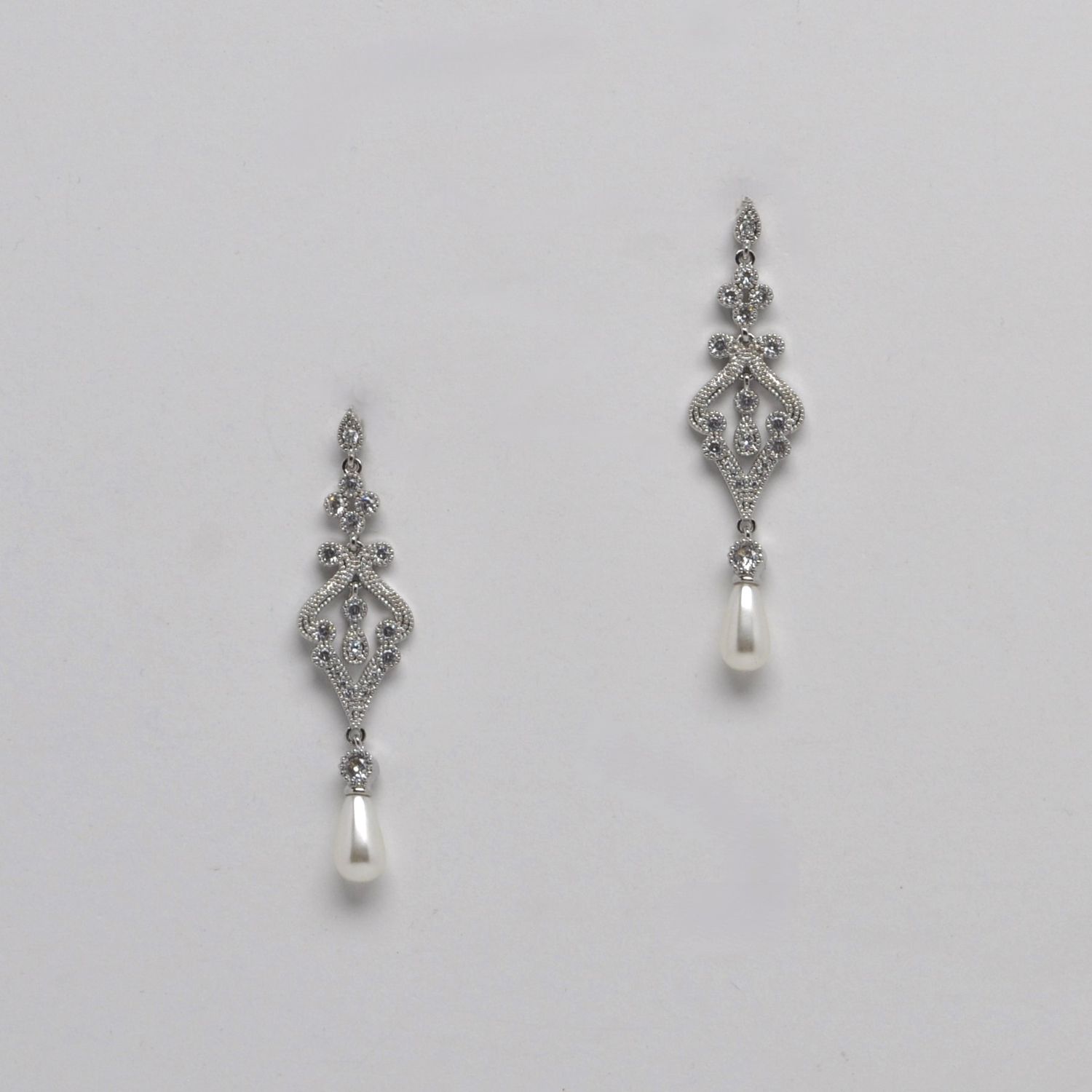 HJ4062E40S CZ/PR/S CHANDELIER EARRING