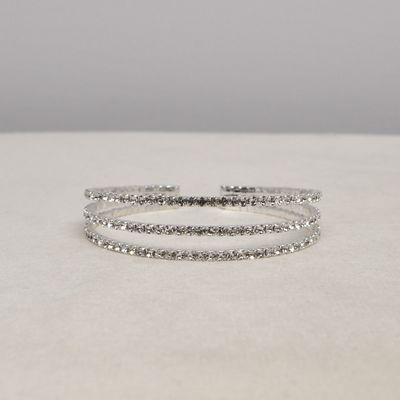 CJ1865B1S CLR/S 3 ROW CUFF BRAC