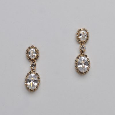 CR10831E1G CZ/G TWO OVAL STNS DNGL ER