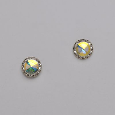 J3017E3S1 AB/CRY/SIL SM PIERCED BUTTON