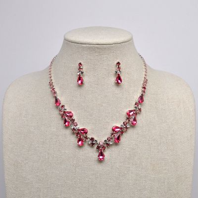 J15482S27S FU/S MULTI STONE CLUSTER NECKL