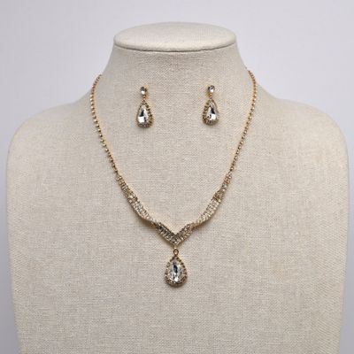 J15494S1G CLR/G TWISTED TRDRP STONE SET