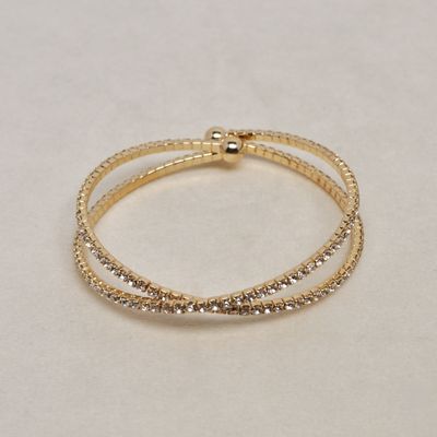 J83361B1G CLR/G X SHAPED CUFF BRC